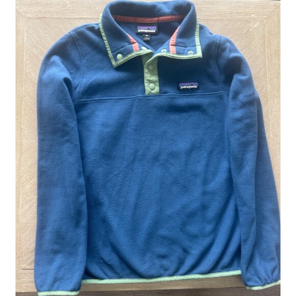 Patagonia Sweater Women Extra Small XS Blue Micro D Snap-T Pullover Fleece 26020 - Picture 2 of 10